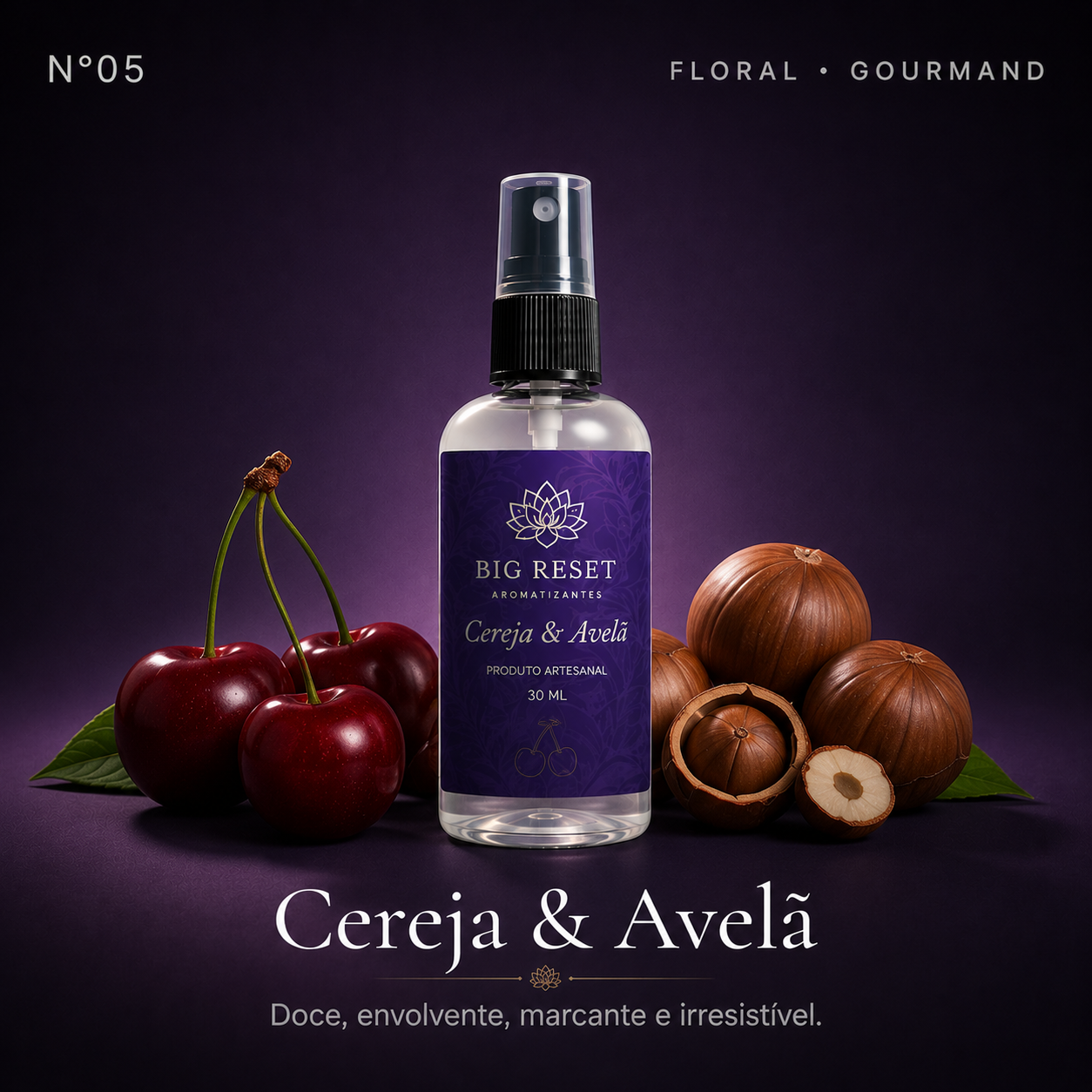 Cereja & Avelã — aromatizante Big Reset